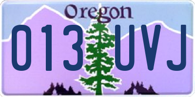 OR license plate 013UVJ