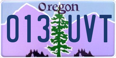 OR license plate 013UVT