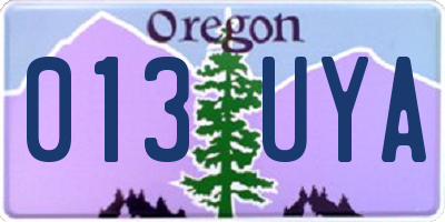 OR license plate 013UYA