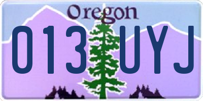 OR license plate 013UYJ
