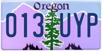 OR license plate 013UYP