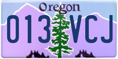 OR license plate 013VCJ