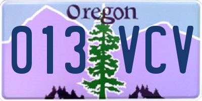 OR license plate 013VCV