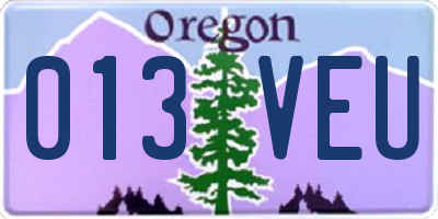 OR license plate 013VEU