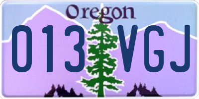 OR license plate 013VGJ