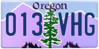 OR license plate 013VHG