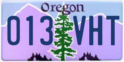 OR license plate 013VHT