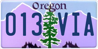 OR license plate 013VIA