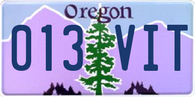 OR license plate 013VIT