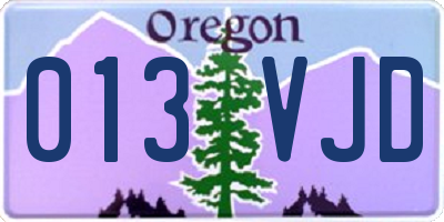 OR license plate 013VJD