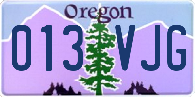OR license plate 013VJG