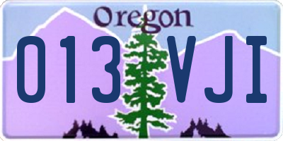 OR license plate 013VJI