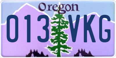 OR license plate 013VKG
