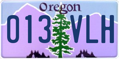 OR license plate 013VLH