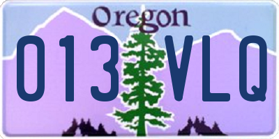 OR license plate 013VLQ