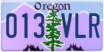 OR license plate 013VLR