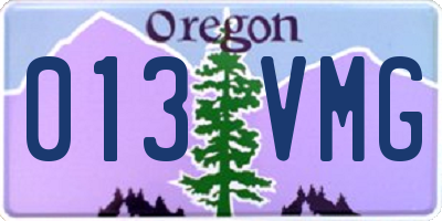 OR license plate 013VMG