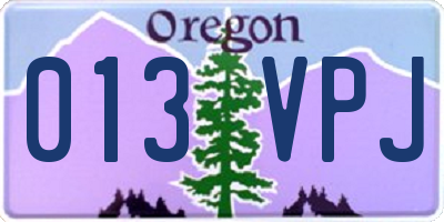 OR license plate 013VPJ