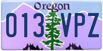 OR license plate 013VPZ