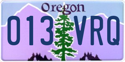 OR license plate 013VRQ