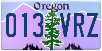 OR license plate 013VRZ