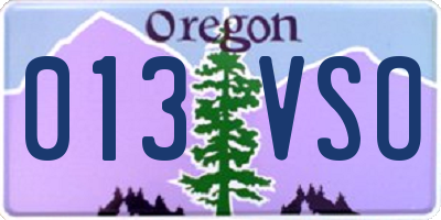 OR license plate 013VSO