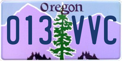 OR license plate 013VVC