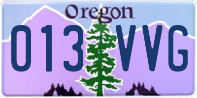 OR license plate 013VVG