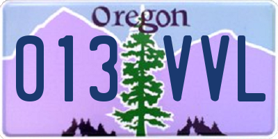 OR license plate 013VVL