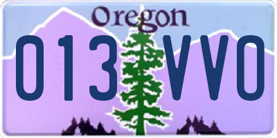 OR license plate 013VVO