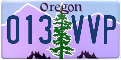 OR license plate 013VVP