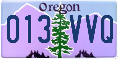 OR license plate 013VVQ