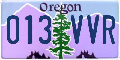 OR license plate 013VVR