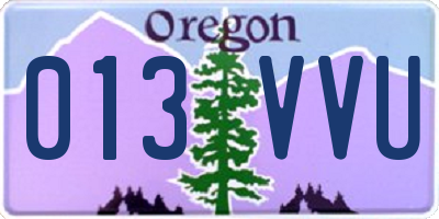 OR license plate 013VVU