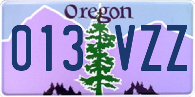 OR license plate 013VZZ