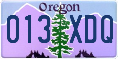 OR license plate 013XDQ