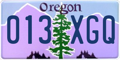 OR license plate 013XGQ