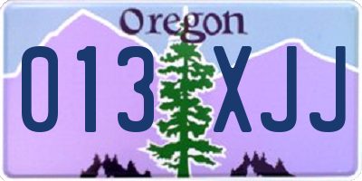 OR license plate 013XJJ