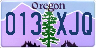 OR license plate 013XJQ