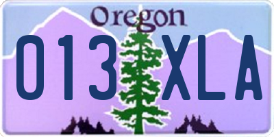 OR license plate 013XLA