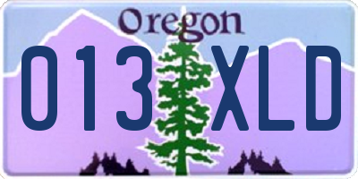 OR license plate 013XLD