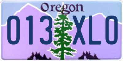 OR license plate 013XLO