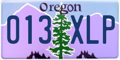OR license plate 013XLP