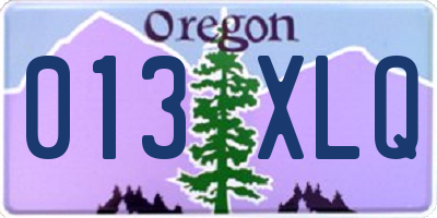 OR license plate 013XLQ