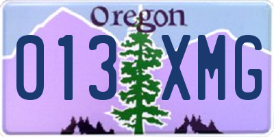 OR license plate 013XMG