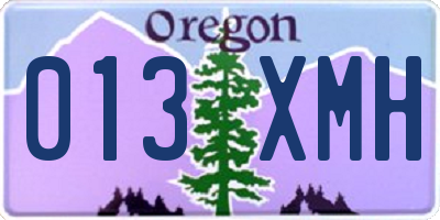 OR license plate 013XMH