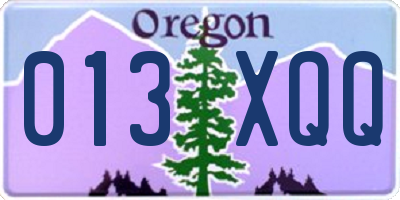 OR license plate 013XQQ