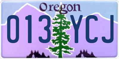 OR license plate 013YCJ