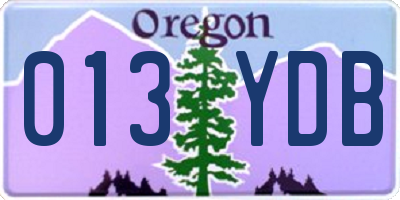 OR license plate 013YDB