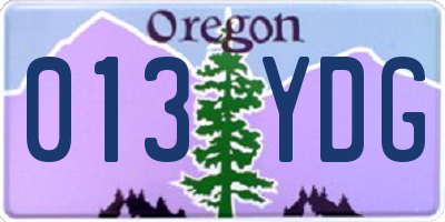 OR license plate 013YDG